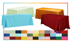 90\" x 132\" Rectangle 200 GSM Polyester Tablecloth