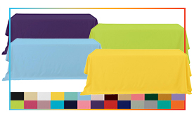 90\" x 132\" Rectangle Economy Polyester Tablecloth
