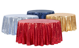 132\" Round Sequin Tablecloth