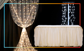 LED Curtains & Chandelier Strands