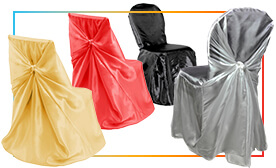 Universal-Fit Taffeta & Satin Wrap Chair Covers