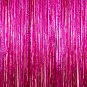 Cerise - Cracked Ice Fringe Curtain - Many Size Options