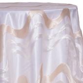 Champagne - Modern Metallic Sheer Tablecloth by Eastern Mills - Many Size Options