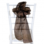 DecoStar™ 9" Crushed Taffeta Flower Chair Accent - Chocolate Brown