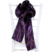 DecoStar™ 9" Satin Flower Chair Accent - Dark Purple
