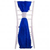 DecoStar™ Crushed Taffeta Single Piece Simple Back Chair Accent - Royal Blue