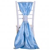 DecoStar™ Satin Single Piece Simple Back Chair Accent - Baby Blue