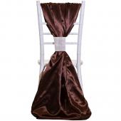 DecoStar™ Satin Single Piece Simple Back Chair Accent - Brown