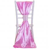 DecoStar™ Satin Single Piece Simple Back Chair Accent - Pink