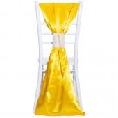 DecoStar™ Satin Single Piece Simple Back Chair Accent - Sunflower