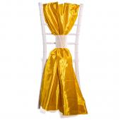 DecoStar™ Taffeta Single Piece Simple Back Chair Accent - Gold