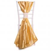 DecoStar™ Taffeta Single Piece Simple Back Chair Accent - Light Gold