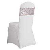 Sequin & Spandex Chair Band by Eastern Mills - Dusty Rose - 10 Pack