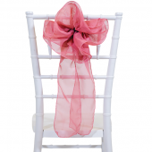 DecoStar™ 9" Sheer Flower Chair Accent - Dusty Rose