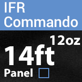 12oz. Fire Retardant Duvetyne/Commando Cloth - Sewn Drape Panel w/ 4" Rod Pockets - 14ft in Black