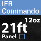 12oz. Fire Retardant Duvetyne/Commando Cloth - Sewn Drape Panel w/ 4" Rod Pockets - 21ft in Black