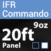 9oz. Fire Retardant Duvetyne/Commando Cloth - Sewn Drape Panel w/ 4" Rod Pockets - 20ft