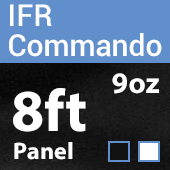 9oz. Fire Retardant Duvetyne/Commando Cloth - Sewn Drape Panel w/ 4" Rod Pockets - 8ft