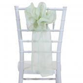 DecoStar™ 9" Sheer Flower Chair Accent - Fog Green