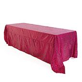 Rectangle 90" X 156" Sequin Tablecloth by Eastern Mills - Premium  Quality - Fuchsia