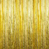 Gold - Cracked Ice Fringe Curtain - Many Size Options