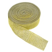 DISCONTINUED ITEM - DecoStar™ Gold Rhinestone Ribbon - 2" Wide x 30ft Long