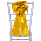 DecoStar™ 9" Satin Flower Chair Accent - Gold