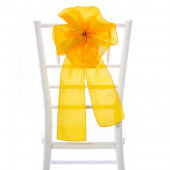 DecoStar™ 9" Taffeta Flower Chair Accent - Gold