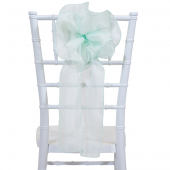 DecoStar™ 9" Sheer Flower Chair Accent - Hint of Mint