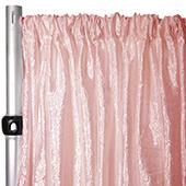 Extra Wide Crushed Taffeta "Tergalet" Drape Panel by Eastern Mills 9ft Wide w/ 4" Sewn Rod Pocket - Blush