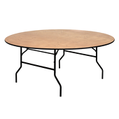 72" Round Plywood Table