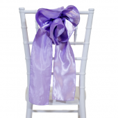 DecoStar™ 9" Satin Flower Chair Accent - Lilac