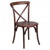 Wooden Crossback Chair - Fruitwood with Black Grain