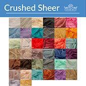 *FR* Crushed Sheer Voile Fabric by Eastern Mills by the Yard - 10ft Wide - Choice of Colors