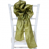 DecoStar™ 9" Crushed Taffeta Flower Chair Accent - Olive