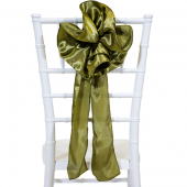 DecoStar™ 9" Satin Flower Chair Accent - Olive