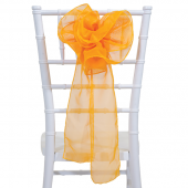 DecoStar™ 9" Sheer Flower Chair Accent - Orange