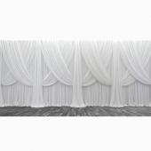 Premium Criss-Cross Curtain 4 Panel Backdrop - Height: 6-10ft