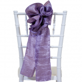 DecoStar™ 9" Crushed Taffeta Flower Chair Accent - Purple