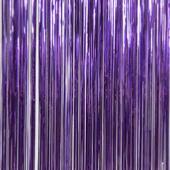 Purple - Metallic Fringe Table Skirt - Many Size Options