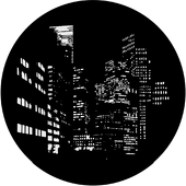 City Nightscape - Stock Gobo for Gobo Light Projectors - Choose your size!