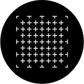 Crosses - Stock Gobo for Gobo Light Projectors - Choose your size!