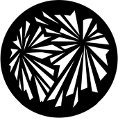Geometric Explosion - Stock Gobo for Gobo Light Projectors - Choose your size!