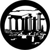 Temple of Apollo - Stock Gobo for Gobo Light Projectors - Choose your size!