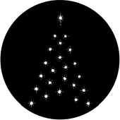 Christmas Tree D - Stock Gobo for Gobo Light Projectors - Choose your size!