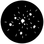 Fireworks 3B - Stock Gobo for Gobo Light Projectors - Choose your size!