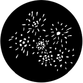 Fireworks 3D - Stock Gobo for Gobo Light Projectors - Choose your size!