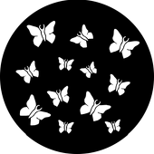 Butterflies - Stock Gobo for Gobo Light Projectors - Choose your size!