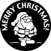 Merry Christmas 2 - Stock Gobo for Gobo Light Projectors - Choose your size!