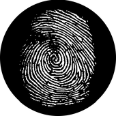 Fingerprint - Stock Gobo for Gobo Light Projectors - Choose your size!